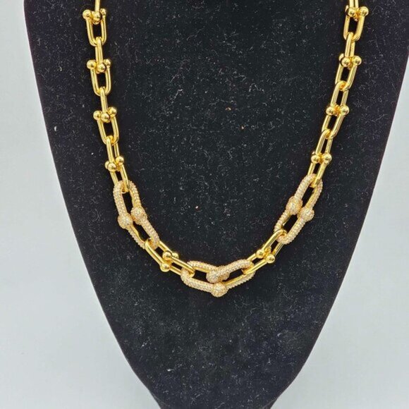 Auth Louis Vuitton Lock & Key w/Unbranded 925 Pure Silver Gold Plated Necklace - Picture 3 of 13